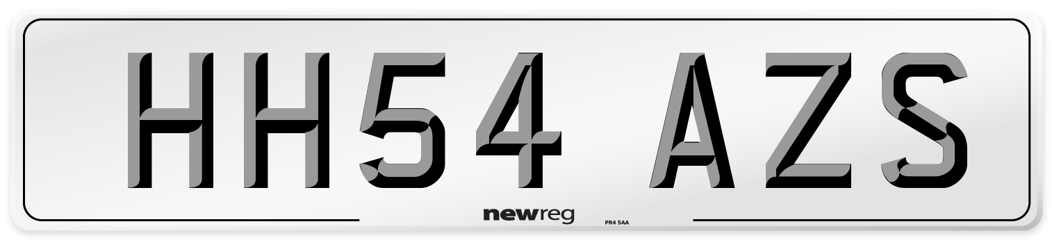 HH54 AZS Number Plate from New Reg